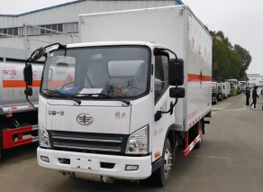 国六解放易燃气体厢式运输车